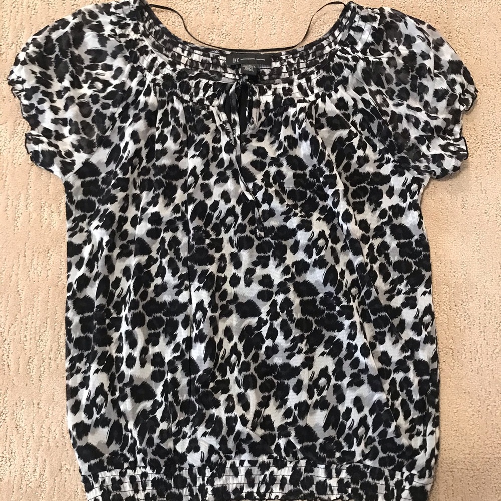 Inc Animal Print Top